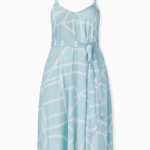 Torrid 1X Dress Mint Blue Midi Trapeze A Line Plus